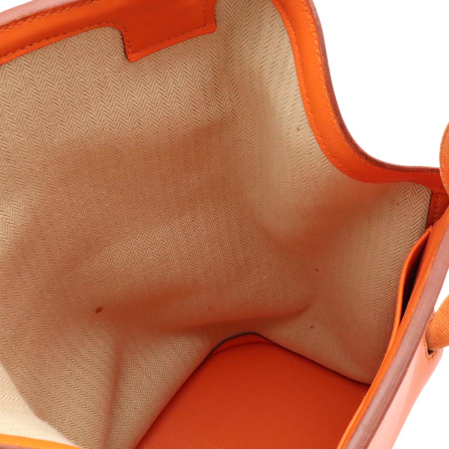 HERMES エルメス シェルパPM リュックサック バックパック アマゾニア レザー オレンジ ダークブラウン 茶 □C刻印 | HERMES | 07