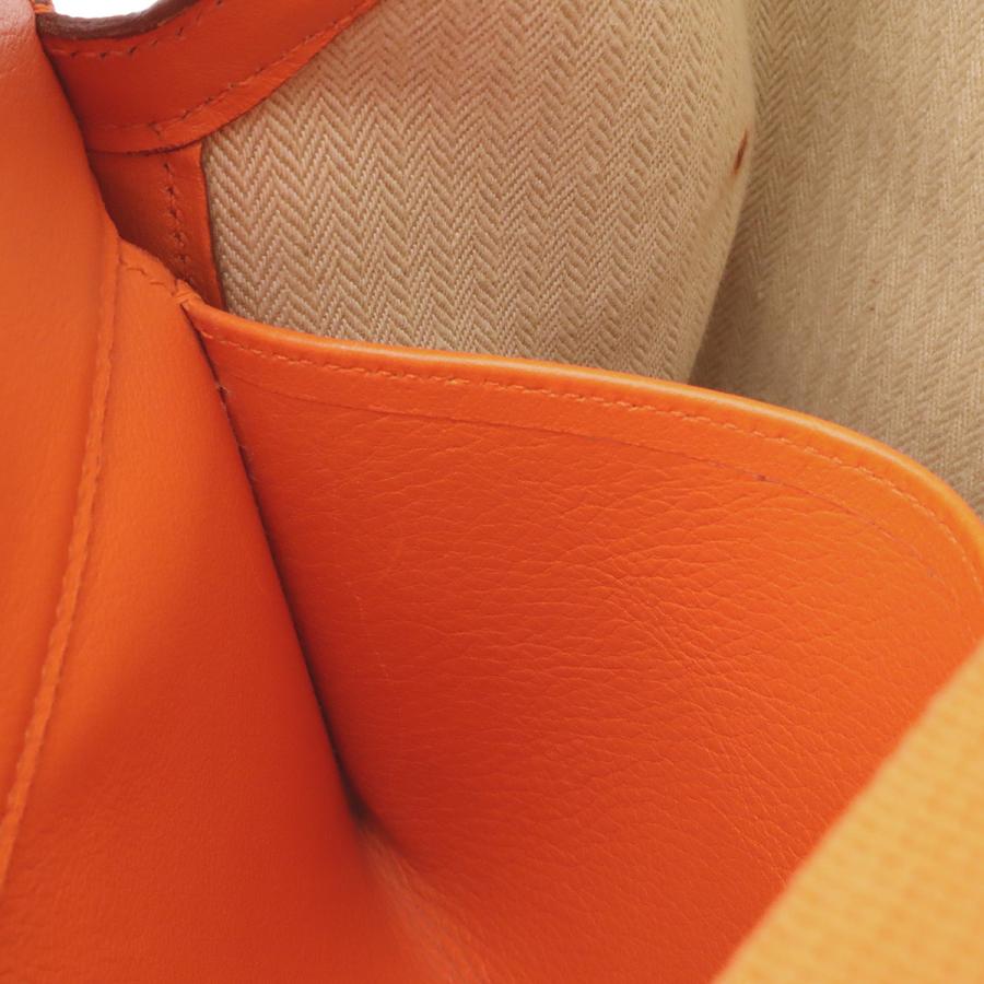 HERMES エルメス シェルパPM リュックサック バックパック アマゾニア レザー オレンジ ダークブラウン 茶 □C刻印 | HERMES | 08