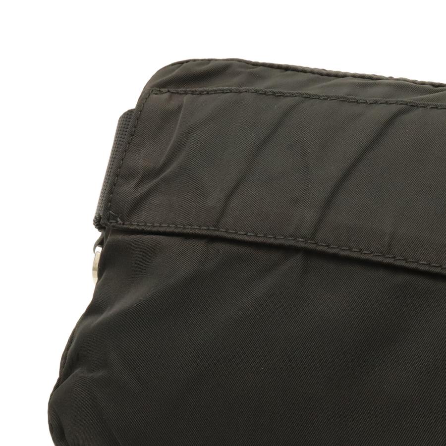 PRADA プラダ トライアングルロゴ ボディバッグ ウエストバッグ ウエストポーチ ナイロン レザー NERO 黒 ブラック シルバー金具 BM0008 | PRADA | 03