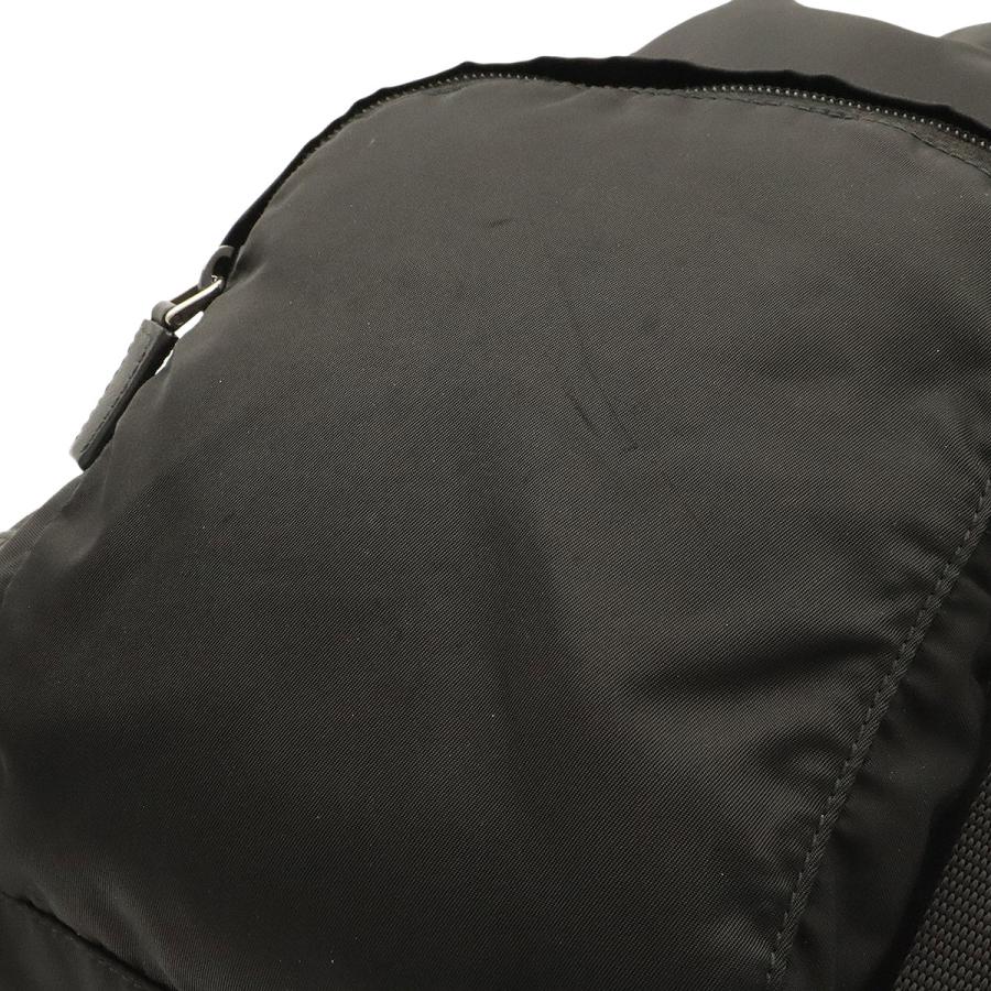 PRADA プラダ トライアングルロゴ バックパック リュックサック ショルダーバッグ ナイロン レザー NERO 黒 ブラック シルバー金具 | PRADA | 03