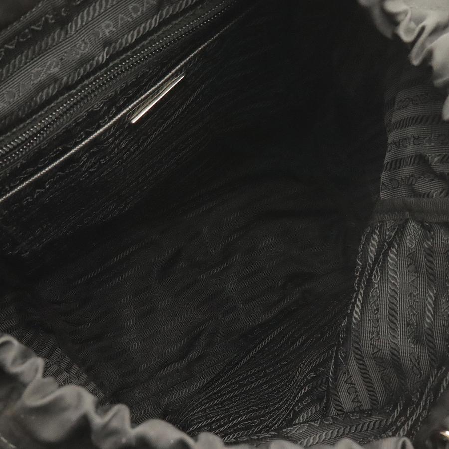 PRADA プラダ トライアングルロゴ バックパック リュックサック ショルダーバッグ ナイロン レザー NERO 黒 ブラック シルバー金具 | PRADA | 05