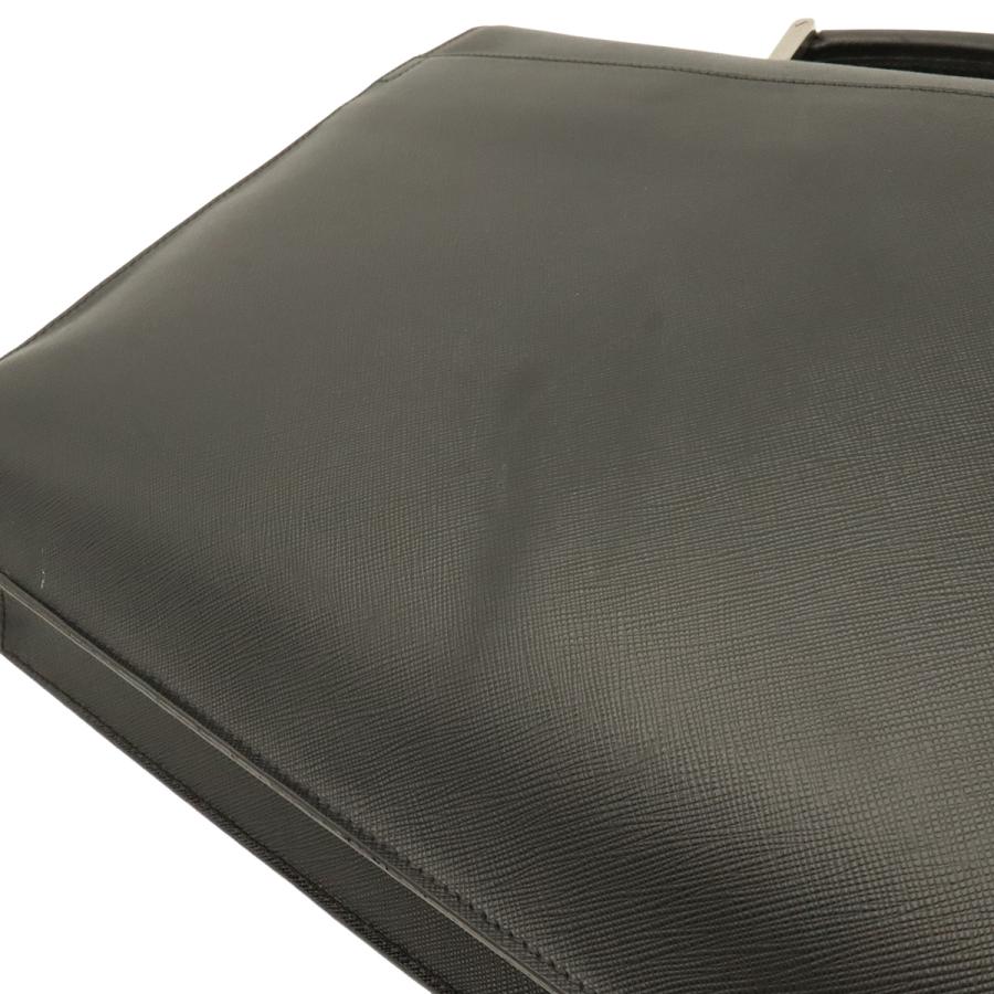 PRADA プラダ サフィアーノ ブリーフケース ビジネスバッグ 書類カバン レザー NERO 黒 ブラック シルバー金具 | PRADA | 03
