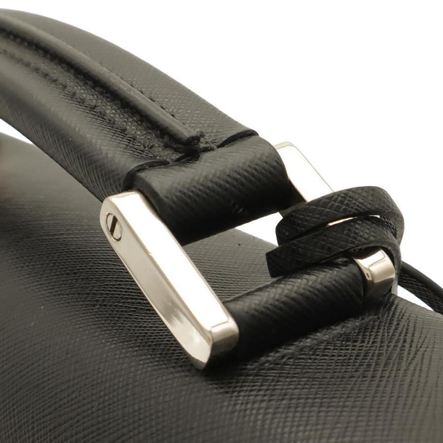 PRADA プラダ サフィアーノ ブリーフケース ビジネスバッグ 書類カバン レザー NERO 黒 ブラック シルバー金具 | PRADA | 05