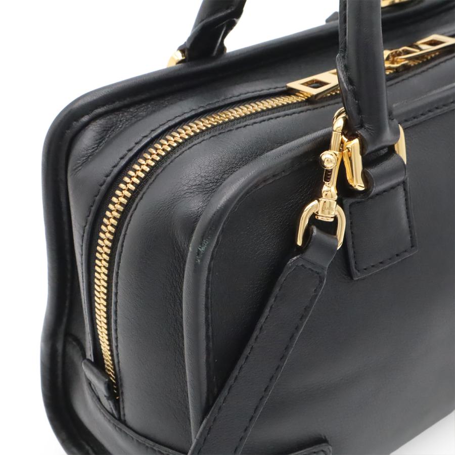 LOEWE ロエベ アマソナ23 アナグラム ハンドバッグ ミニボストン 2WAY ショルダーバッグ レザー ブラック 黒 ゴールド金具 352.30.N71 | LOEWE | 04