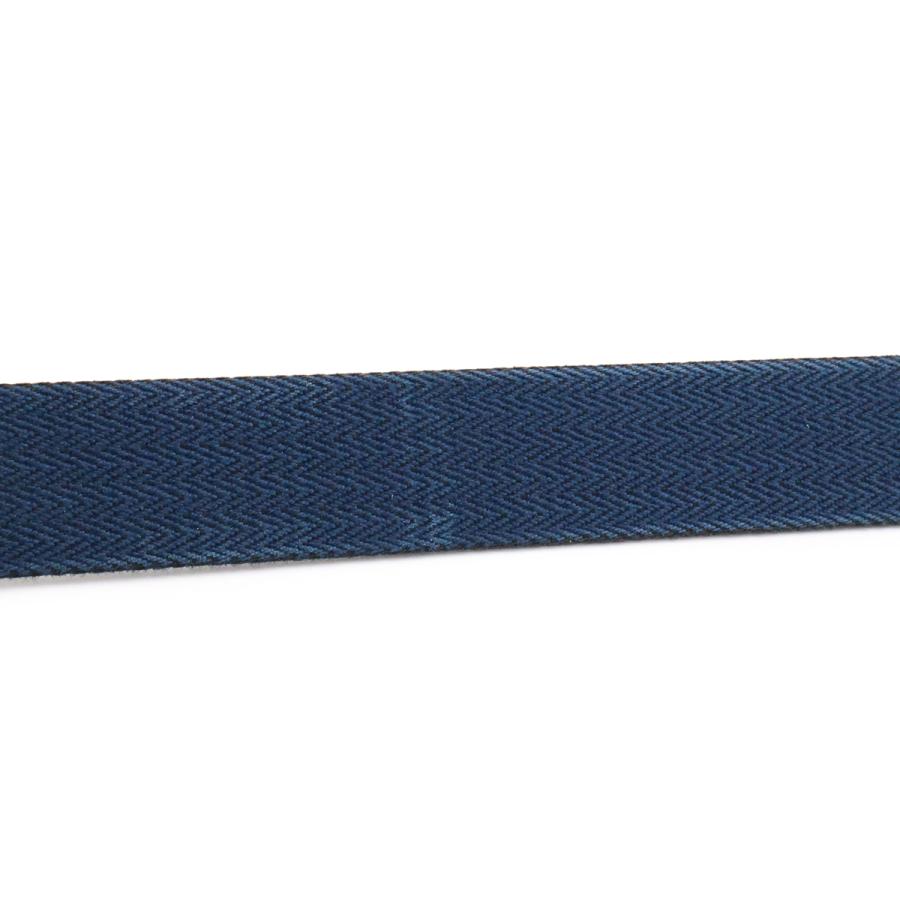 HERMES エルメス Hバックル リバーシブル ベルト ストライプ キャンバス レザー ネイビー 紺 ライトグレー ブルー シルバー金具 #90 | HERMES | 04
