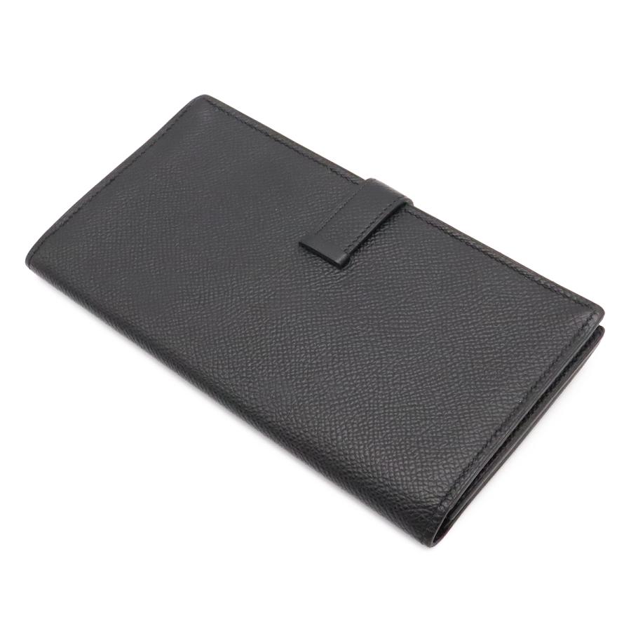 HERMES エルメス ベアンスフレ 2つ折長財布 二つ折り長財布 ヴォーエプソン レザー ブラック 黒 ゴールド金具 D刻印 | HERMES | 01