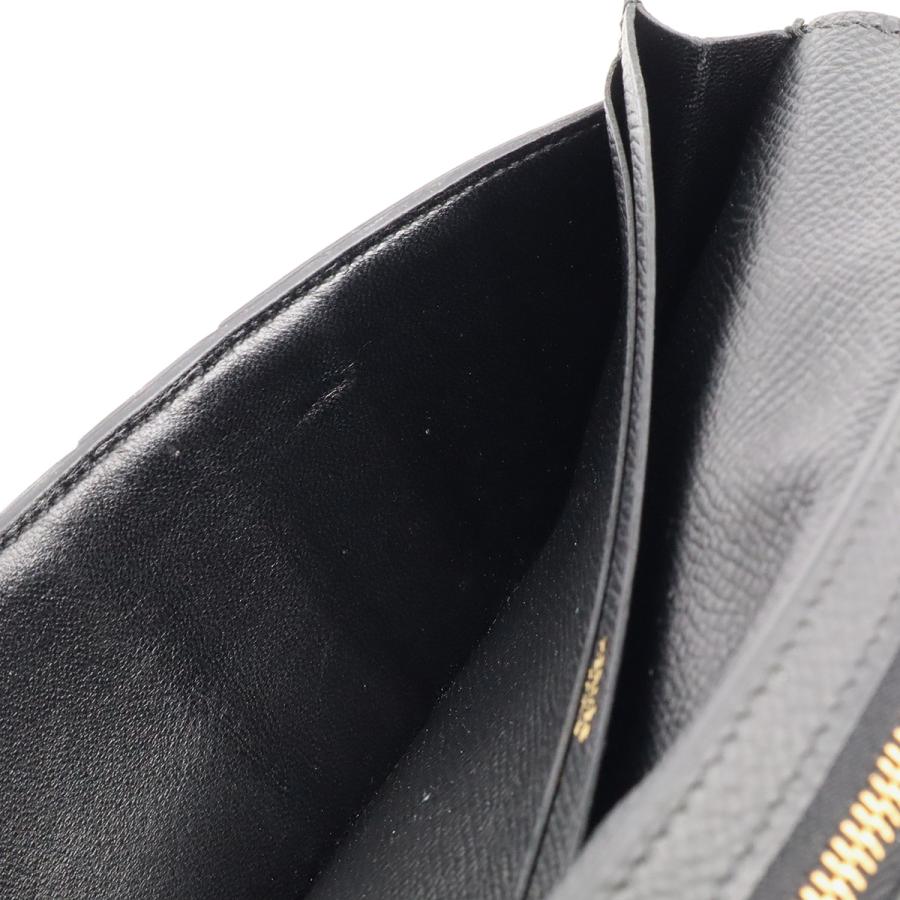 HERMES エルメス ベアンスフレ 2つ折長財布 二つ折り長財布 ヴォーエプソン レザー ブラック 黒 ゴールド金具 D刻印 | HERMES | 06