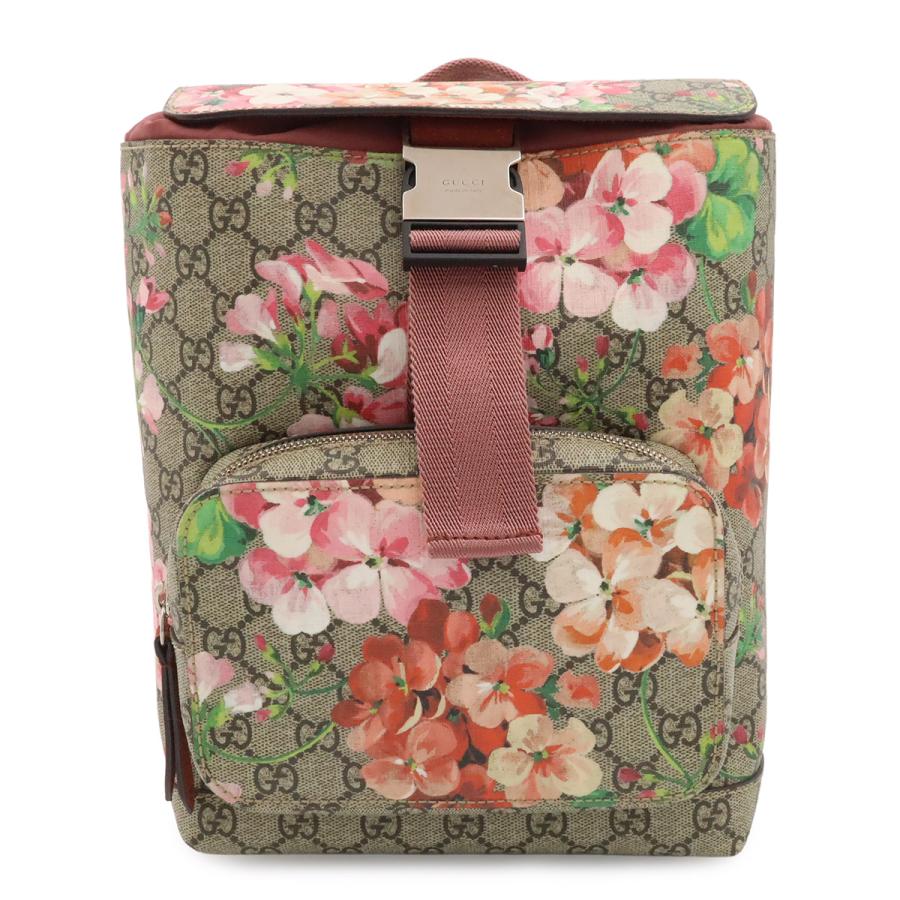 GUCCI グッチ GGブルームス GGスプリーム バックパック リュックサック デイパック フラワー 花柄 PVC ベージュ ピンク系マルチカラー | GUCCI