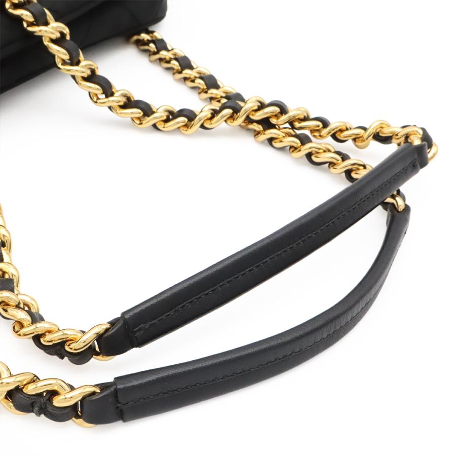 PRADA プラダ トライアングルロゴ キルティング ショルダーバッグ チェーンショルダー ナイロン レザー NERO 黒 ブラック ゴールド金具 | PRADA | 03