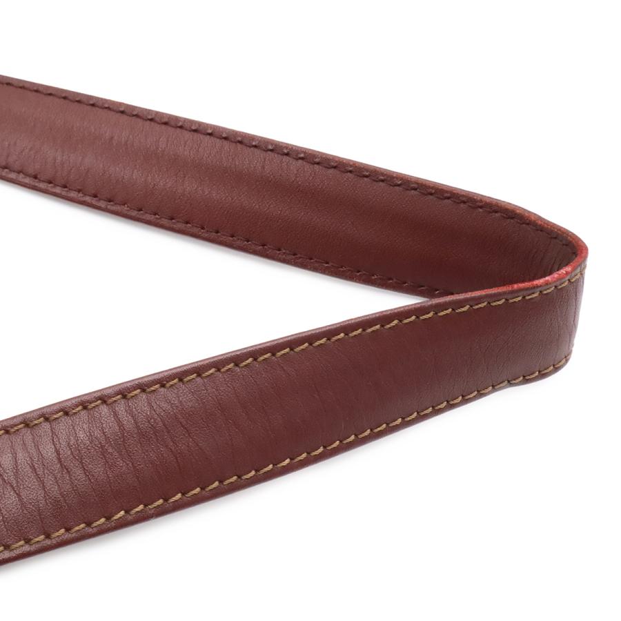 Cartier カルティエ マスト ドゥ カルティエ マストライン ショルダーバッグ 肩掛け 巾着型 レザー ボルドー ゴールド金具 | Cartier | 04