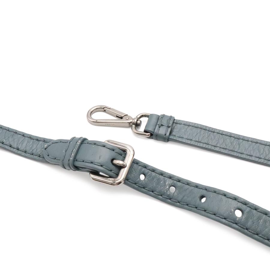 PRADA プラダ トライアングルロゴ トートバッグ ビジネスバッグ 2WAY ショルダーバッグ レザー ブルーグレー系 シルバー金具 | PRADA | 04