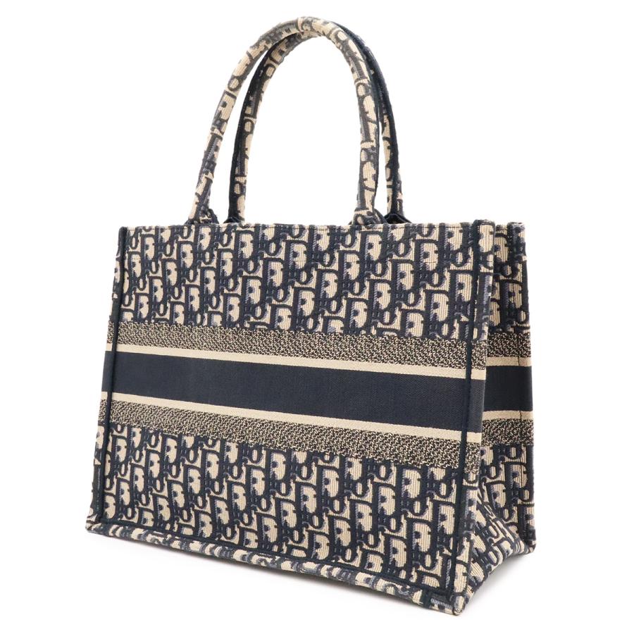 Christian Dior クリスチャン ディオール ブックトート DIOR BOOK TOTE ミディアム オブリーク トートバッグ キャンバス ネイビー 紺 | Christian Dior | 01