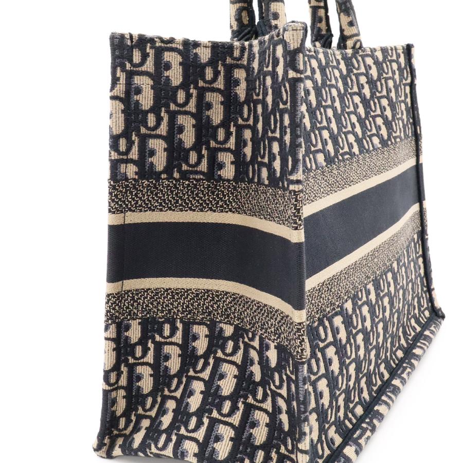 Christian Dior クリスチャン ディオール ブックトート DIOR BOOK TOTE ミディアム オブリーク トートバッグ キャンバス ネイビー 紺 | Christian Dior | 04