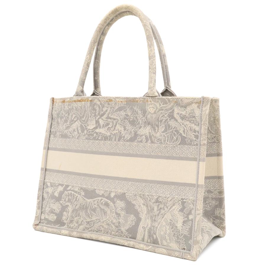 Christian Dior クリスチャン ディオール ブックトート DIOR BOOK TOTE ミディアム リバース エンブロイダリー キャンバス グレー | Christian Dior | 01