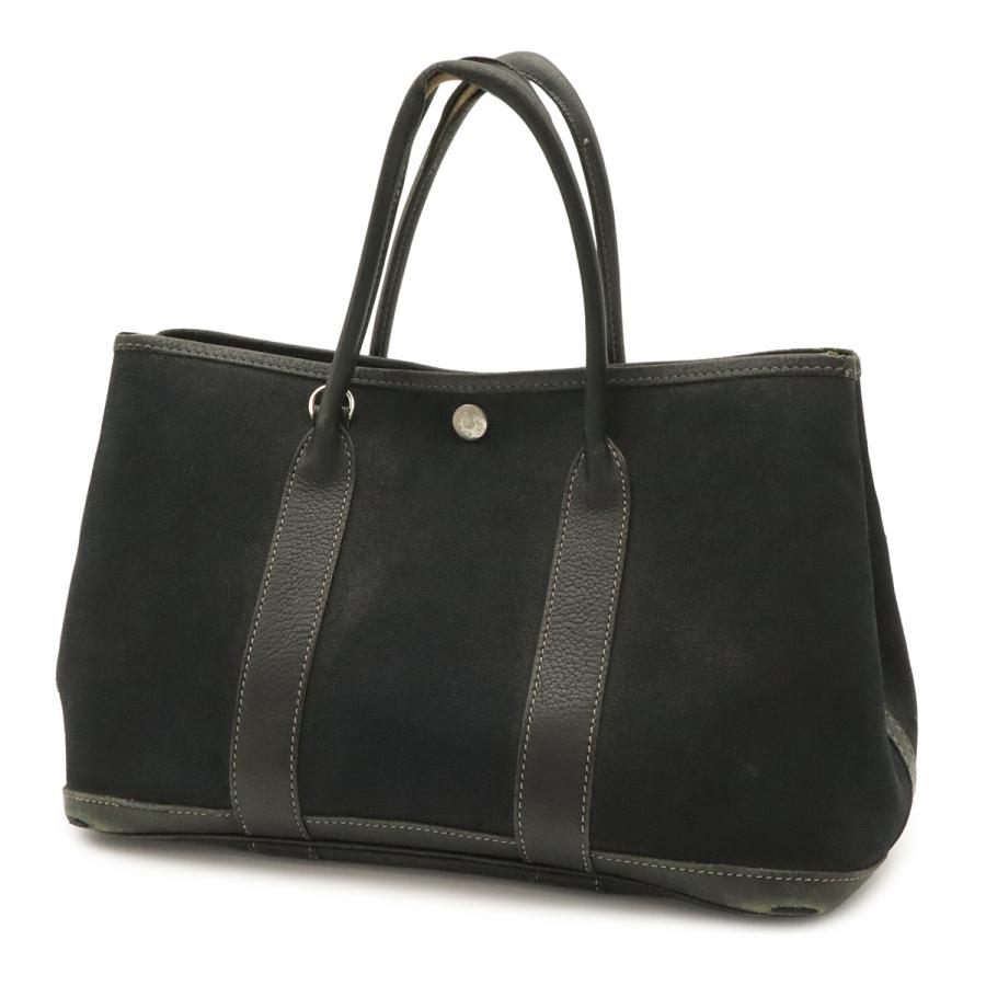 HERMES エルメス ガーデンパーティTPM トートバッグ ハンドバッグ トワルオフィシエ レザー ブラック 黒 ショルダー欠品 □H刻印 | HERMES | 01