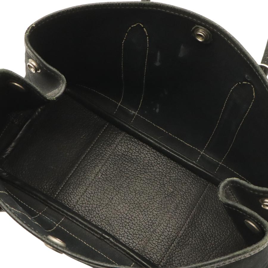 HERMES エルメス ガーデンパーティTPM トートバッグ ハンドバッグ トワルオフィシエ レザー ブラック 黒 ショルダー欠品 □H刻印 | HERMES | 06