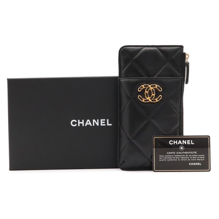 CHANEL シャネル シャネル19 マトラッセ ココマーク フォン＆カードケース ロングジップ フラグメントケース コインケース レザー | CHANEL | 07