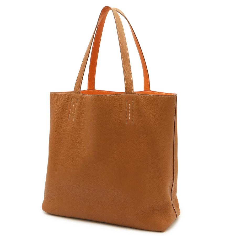 HERMES エルメス ドゥブルセンス36 ドゥブルサンス トートバッグ リバーシブル トリヨンクレマンス レザー ゴールド キャメル オレンジ | HERMES | 01