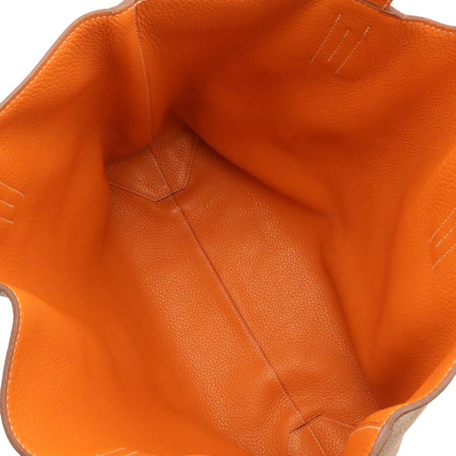 HERMES エルメス ドゥブルセンス36 ドゥブルサンス トートバッグ リバーシブル トリヨンクレマンス レザー ゴールド キャメル オレンジ | HERMES | 05
