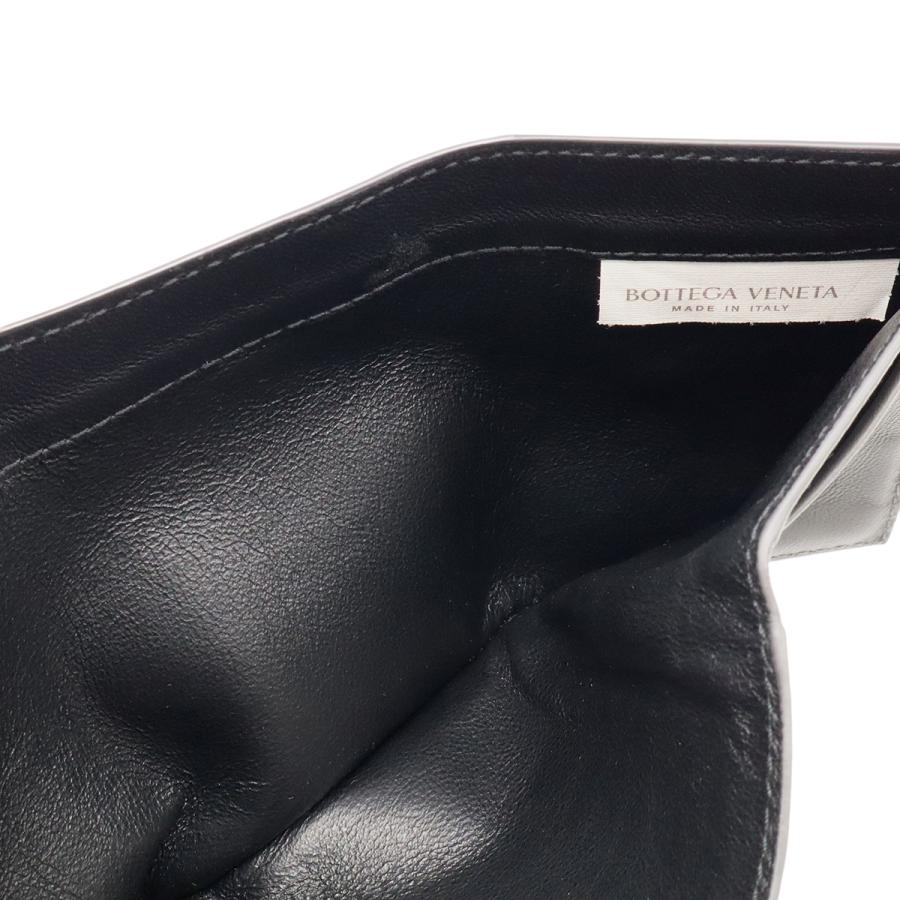 BOTTEGA VENETA ボッテガ ヴェネタ ボッテガベネタ イントレチャート コンパクトウォレット 3つ折財布 三つ折り レザー ブラック 黒 | BOTTEGA VENETA | 04