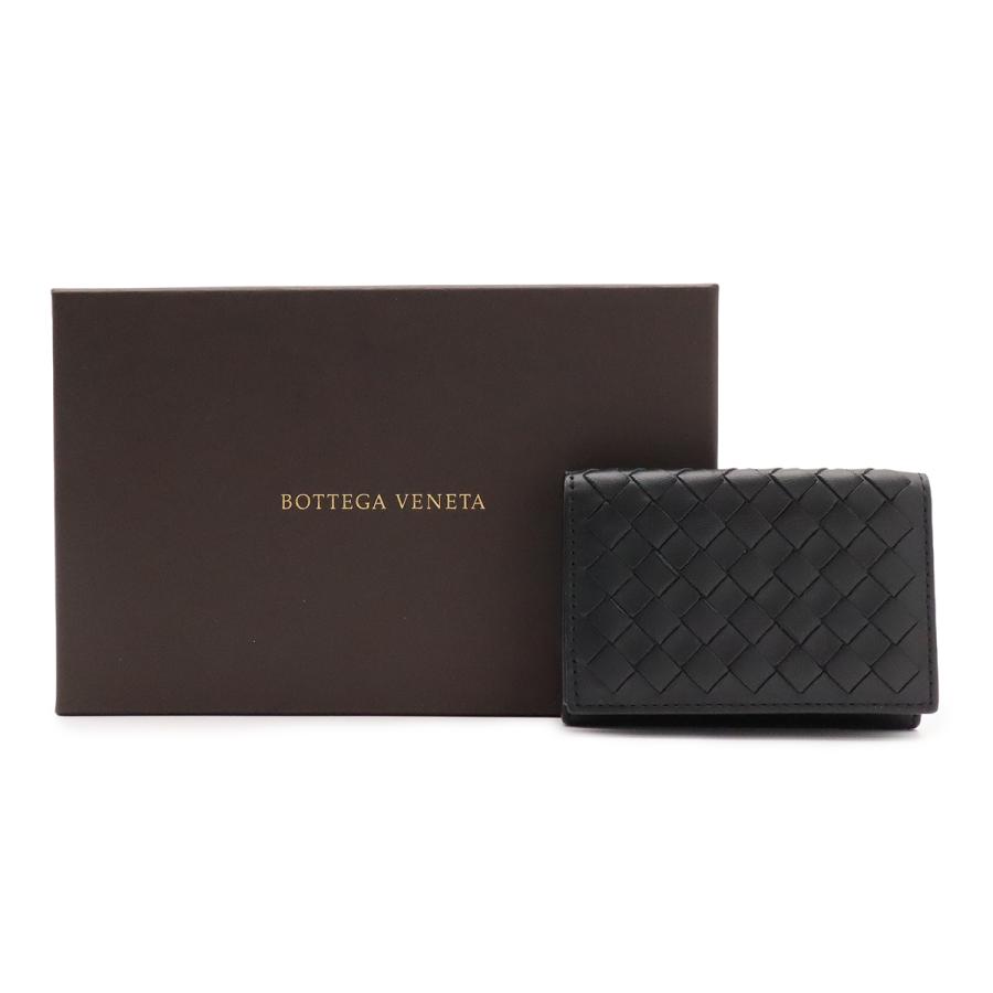 BOTTEGA VENETA ボッテガ ヴェネタ ボッテガベネタ イントレチャート コンパクトウォレット 3つ折財布 三つ折り レザー ブラック 黒 | BOTTEGA VENETA | 07