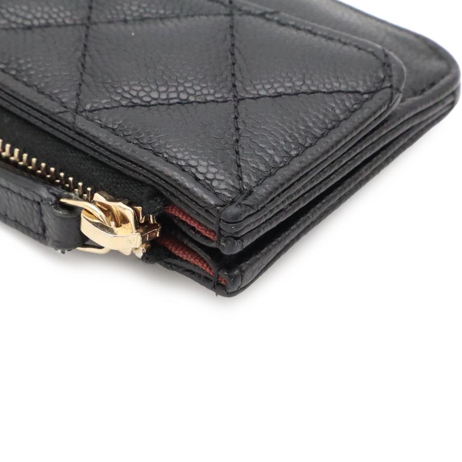 CHANEL シャネル マトラッセ ココマーク カードケース フラグメントケース コインケース 小銭入れ キャビアスキン ブラック 黒 | CHANEL | 02