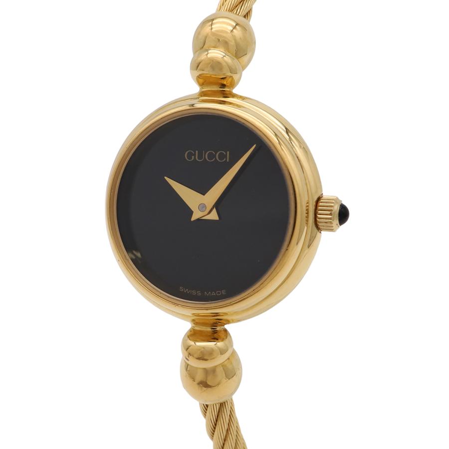 GUCCI グッチ バングル ウォッチ ブラック文字盤 GP ゴールドメッキ レディース QZ クォーツ 腕時計 2700.2.L | GUCCI | 03