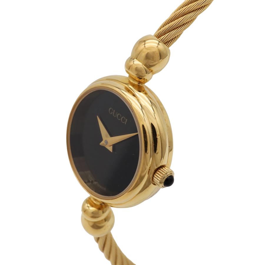 GUCCI グッチ バングル ウォッチ ブラック文字盤 GP ゴールドメッキ レディース QZ クォーツ 腕時計 2700.2.L | GUCCI | 04