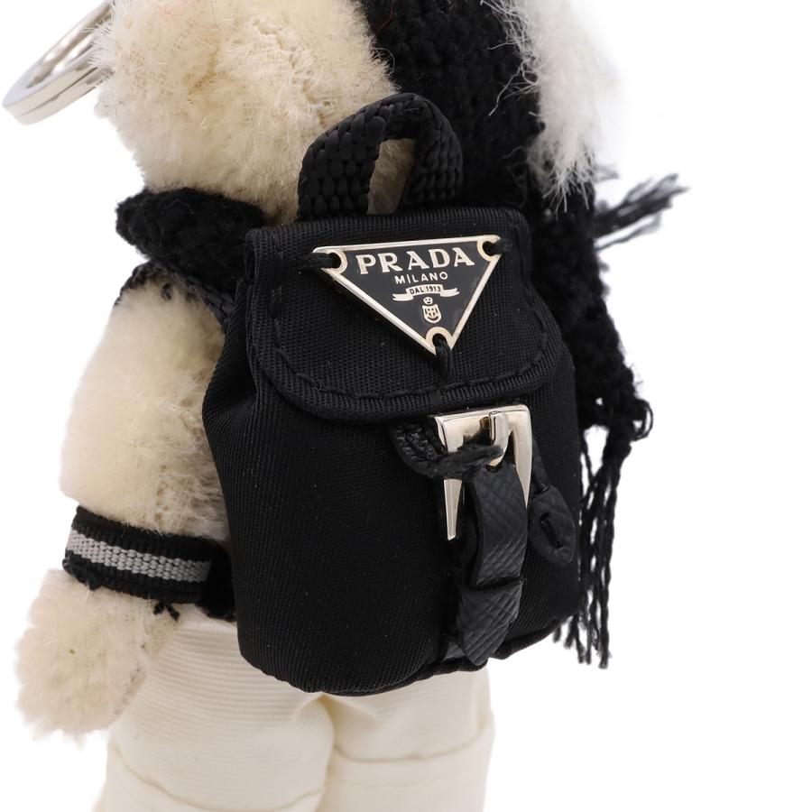 PRADA プラダ ベアトリック テディベア ベアー クマ アニマル キーホルダー キーリング バッグチャーム ベージュ ブラック ホワイト | PRADA | 03