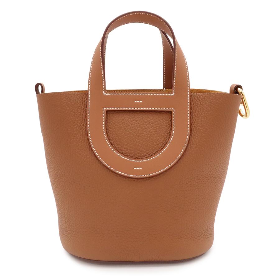 HERMES エルメス インザループ18 ハンドバッグ トートバッグ トリヨンクレマンス レザー ゴールド ブラウン 茶 ゴールド金具 K刻印 | HERMES