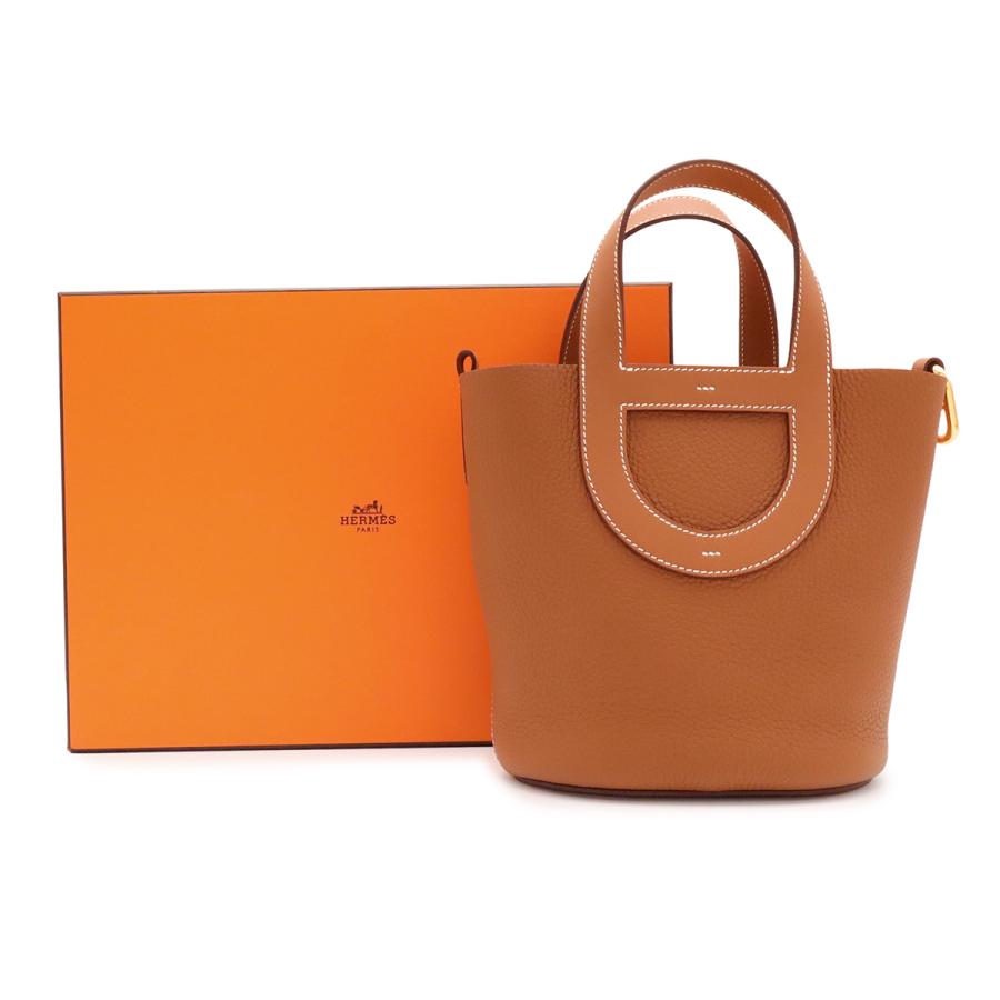 HERMES エルメス インザループ18 ハンドバッグ トートバッグ トリヨンクレマンス レザー ゴールド ブラウン 茶 ゴールド金具 K刻印 | HERMES | 07