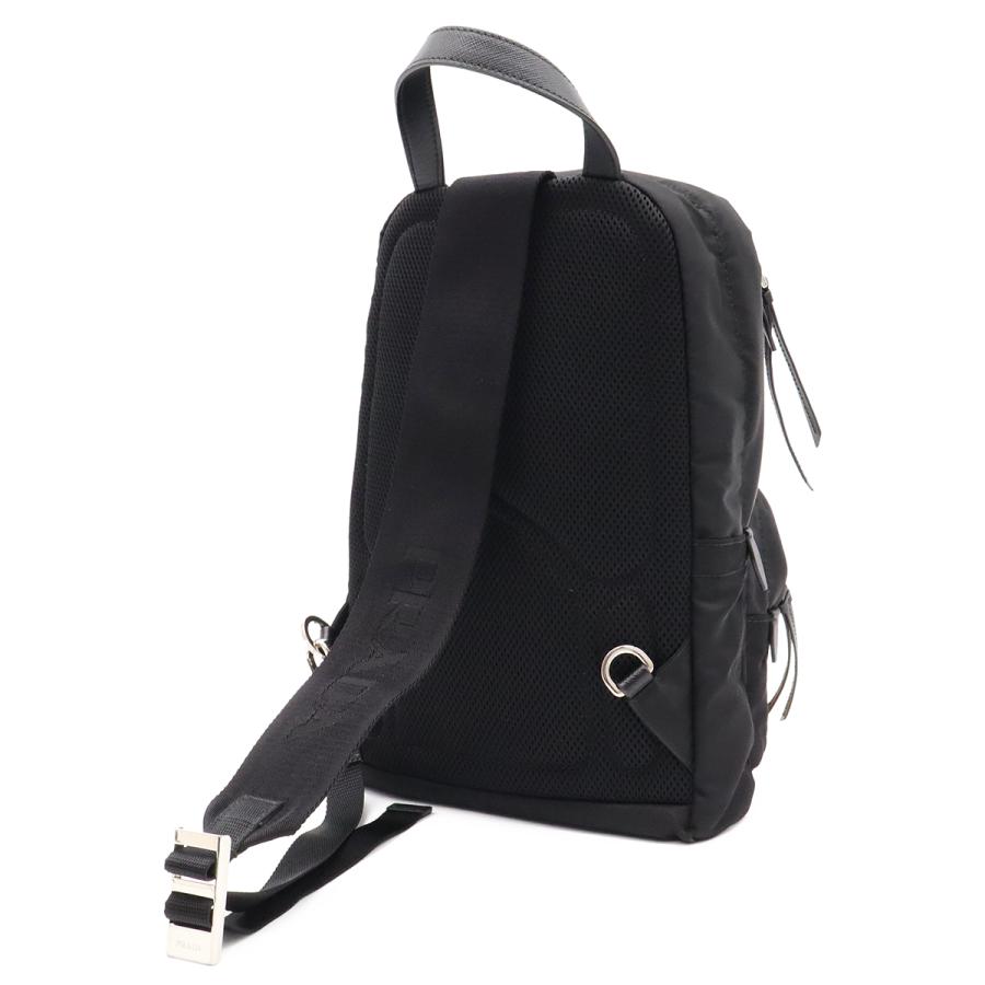 PRADA プラダ トライアングルロゴ ボディバッグ ショルダーバッグ ワンショルダー 斜め掛け ナイロン レザー NERO ブラック 黒 1BZ026 | PRADA | 01
