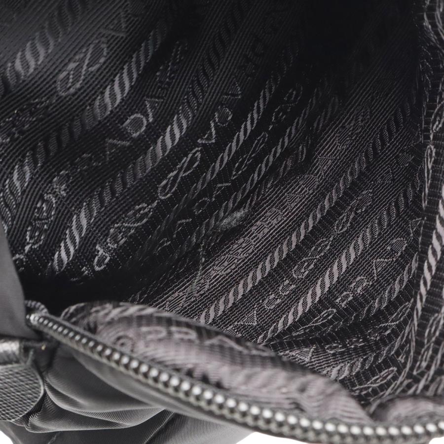 PRADA プラダ トライアングルロゴ ボディバッグ ショルダーバッグ ワンショルダー 斜め掛け ナイロン レザー NERO ブラック 黒 1BZ026 | PRADA | 06
