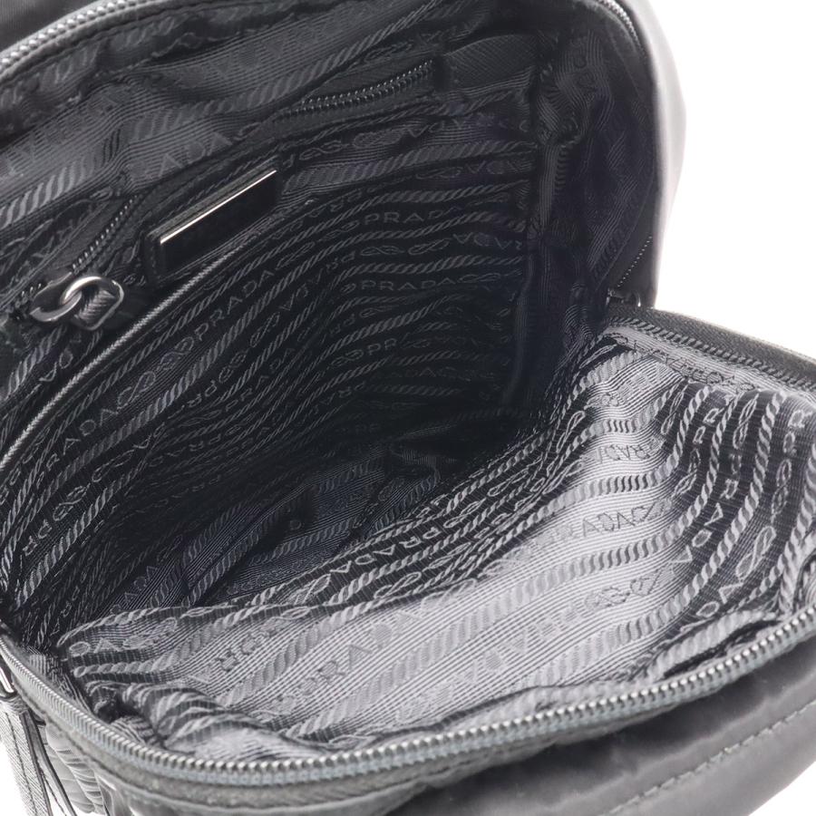 PRADA プラダ トライアングルロゴ ボディバッグ ショルダーバッグ ワンショルダー 斜め掛け ナイロン レザー NERO ブラック 黒 1BZ026 | PRADA | 07