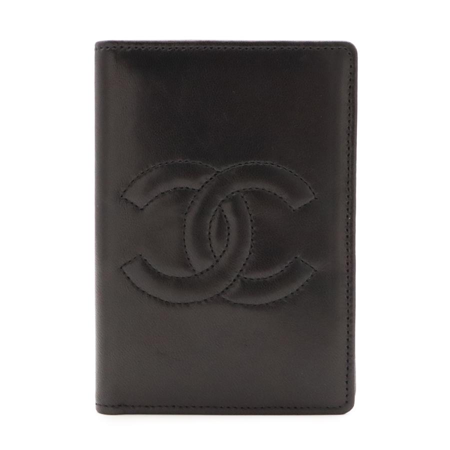 CHANEL シャネル ココマーク カードケース 名刺入れ パスケース ラムスキン レザー ブラック 黒 | CHANEL