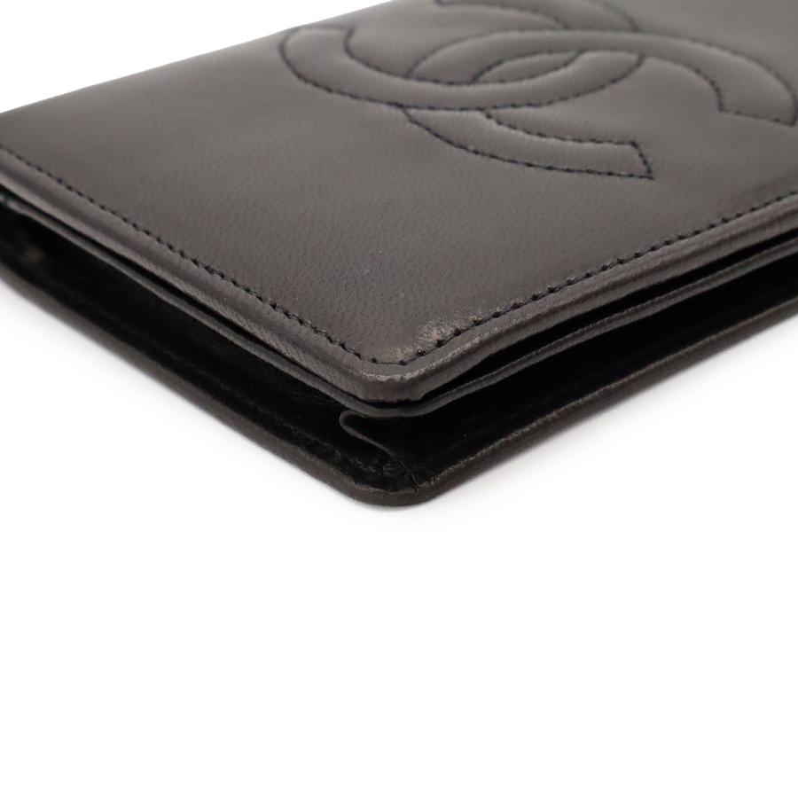 CHANEL シャネル ココマーク カードケース 名刺入れ パスケース ラムスキン レザー ブラック 黒 | CHANEL | 02