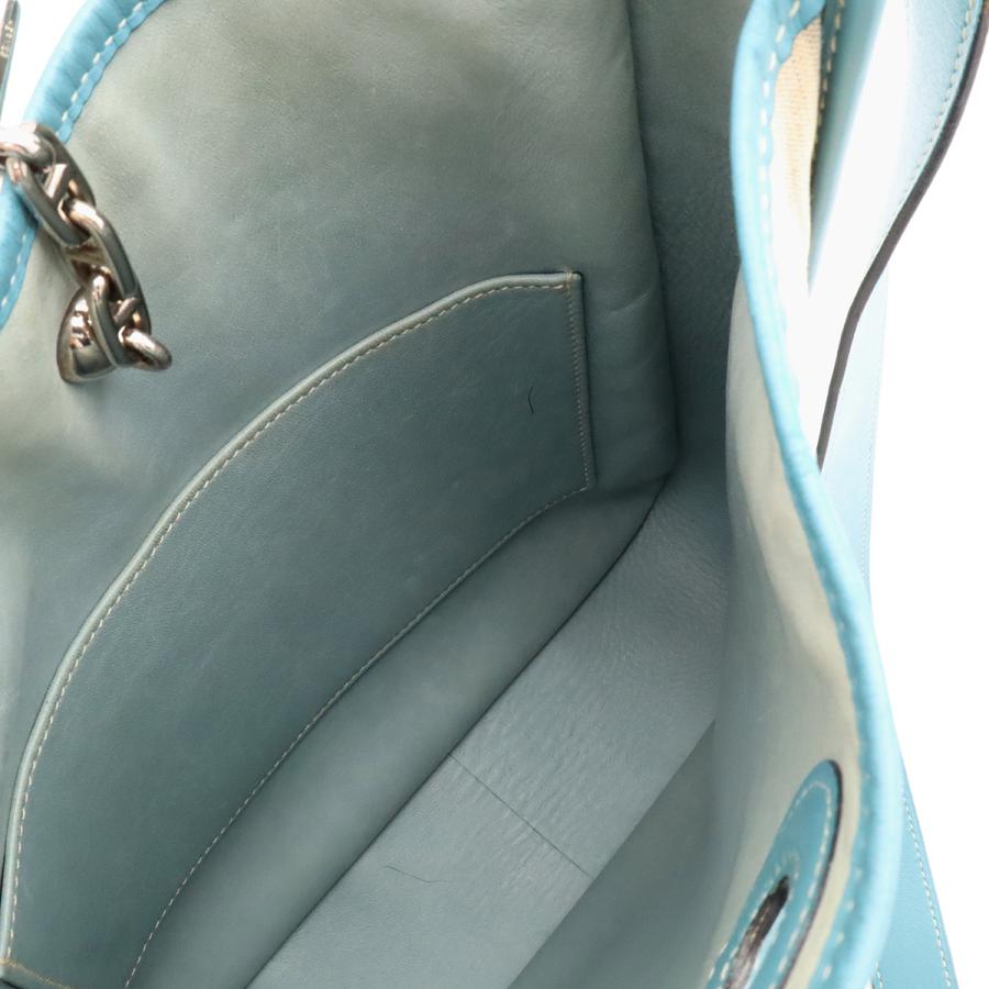 HERMES エルメス ヴェスパPM ショルダーバッグ ワンショルダー ヴォースイフト レザー クリノラン ブルージーン 水色 シルバー金具 | HERMES | 06