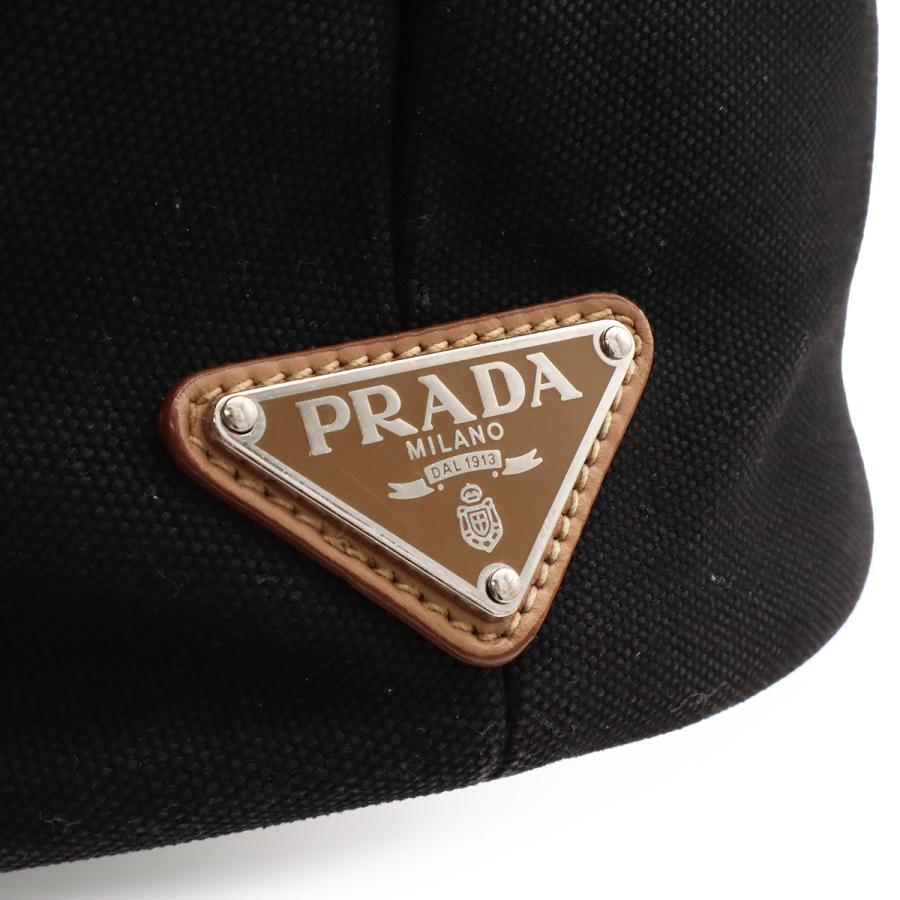PRADA プラダ カナパ トートバッグ ハンドバッグ 2WAY ショルダーバッグ 斜め掛け キャンバス レザー NERO ブラック 黒 ポーチ欠品 | PRADA | 05
