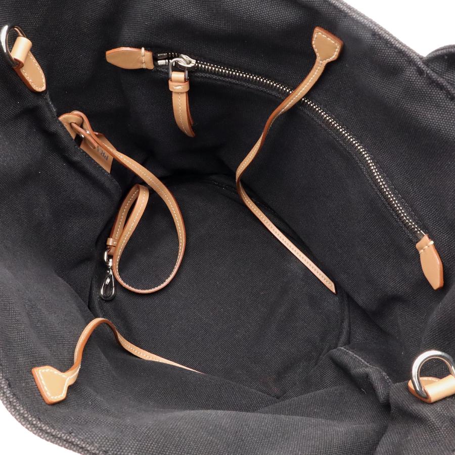 PRADA プラダ カナパ トートバッグ ハンドバッグ 2WAY ショルダーバッグ 斜め掛け キャンバス レザー NERO ブラック 黒 ポーチ欠品 | PRADA | 06
