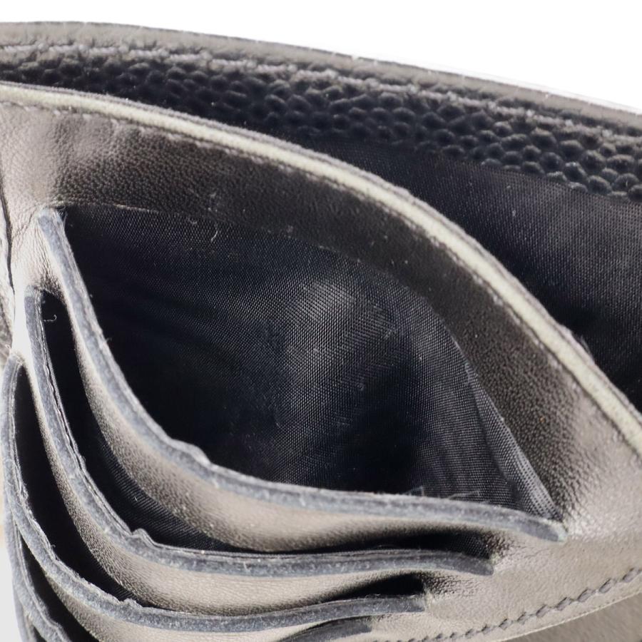 CHANEL シャネル ココマーク 3つ折財布 三つ折り財布 キャビアスキン レザー ブラック 黒 ゴールド金具 | CHANEL | 07
