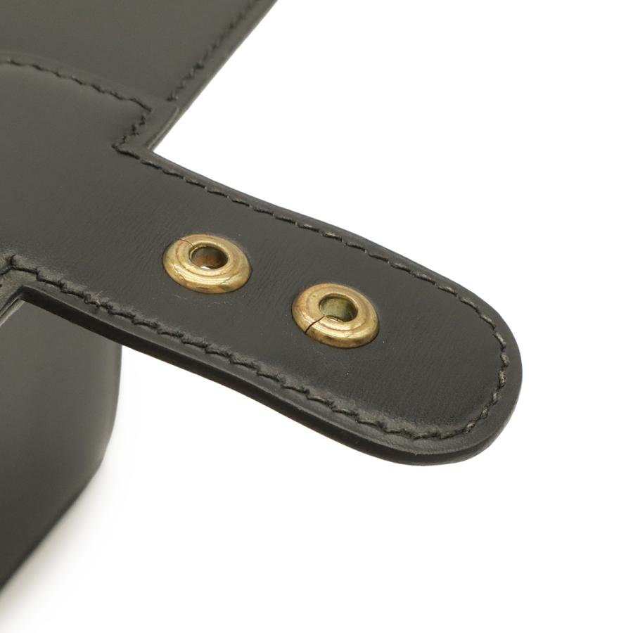 HERMES エルメス ポシェットジェット セカンドバッグ クラッチバッグ ビジネスバッグ ボックスカーフ ブラック 黒 ゴールド金具 ○Q刻印 | HERMES | 05