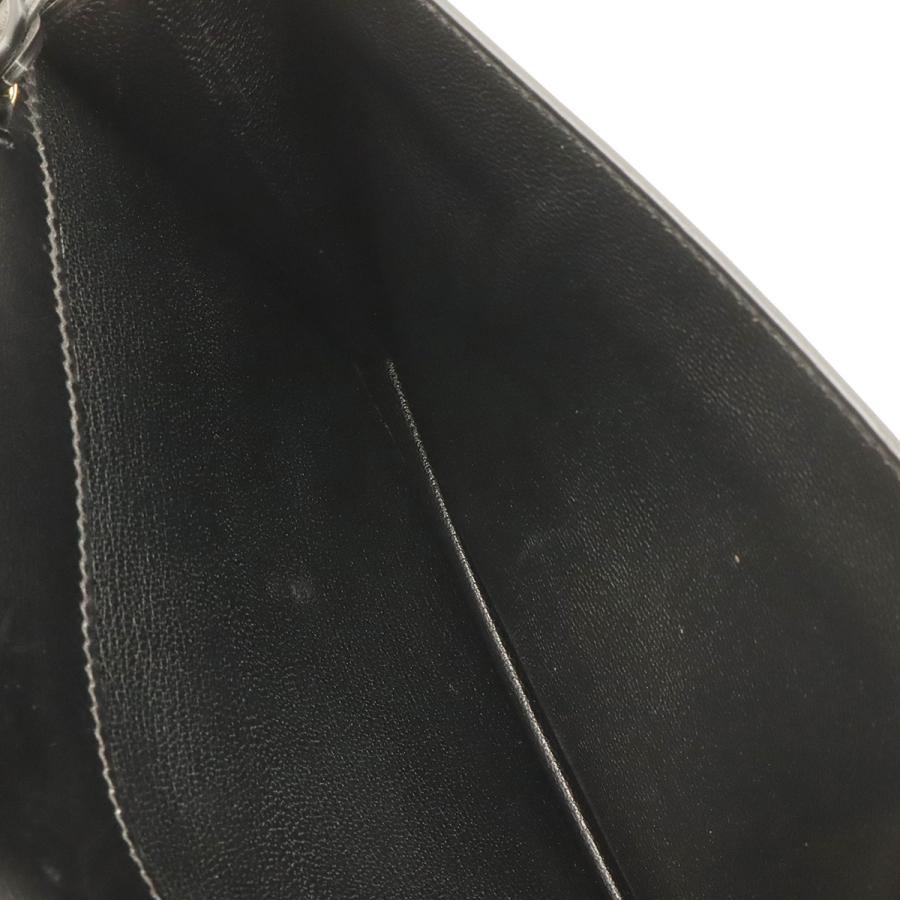HERMES エルメス ポシェットジェット セカンドバッグ クラッチバッグ ビジネスバッグ ボックスカーフ ブラック 黒 ゴールド金具 ○Q刻印 | HERMES | 06