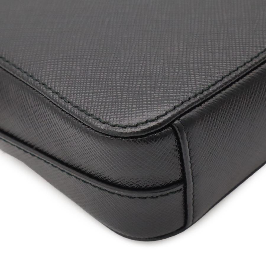 PRADA プラダ チェーンショルダーバッグ チェーンウォレット 2WAY クラッチバッグ サフィアーノ レザー NERO ブラック ゴールド金具 | PRADA | 02