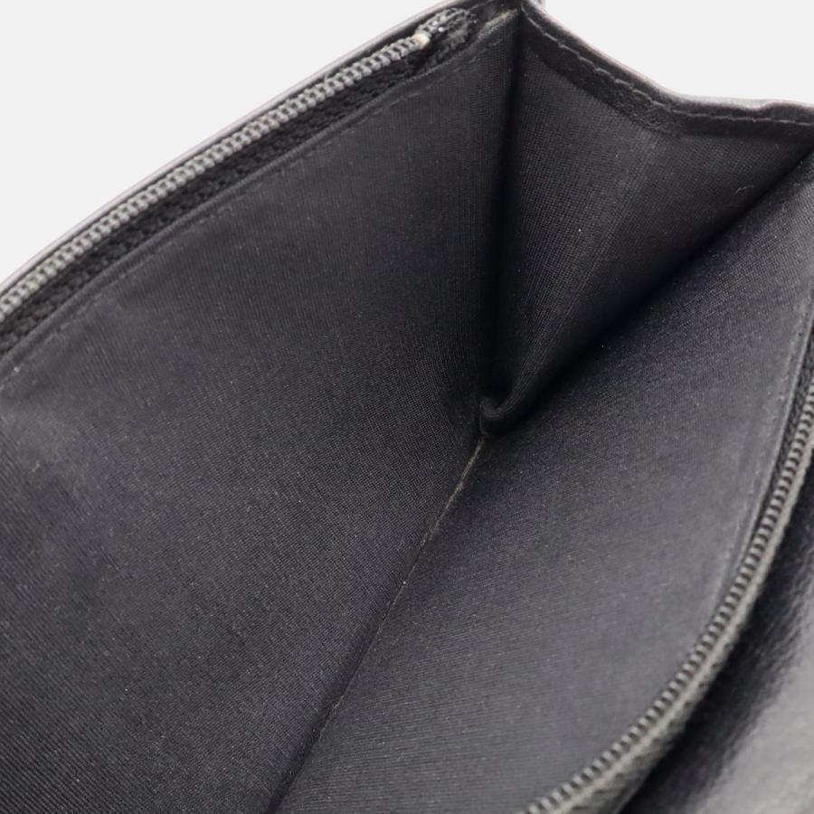 CHANEL シャネル バタフライカメリア ココマーク 2つ折長財布 二つ折り長財布 レザー ブラック 黒 シルバー金具 | CHANEL | 05