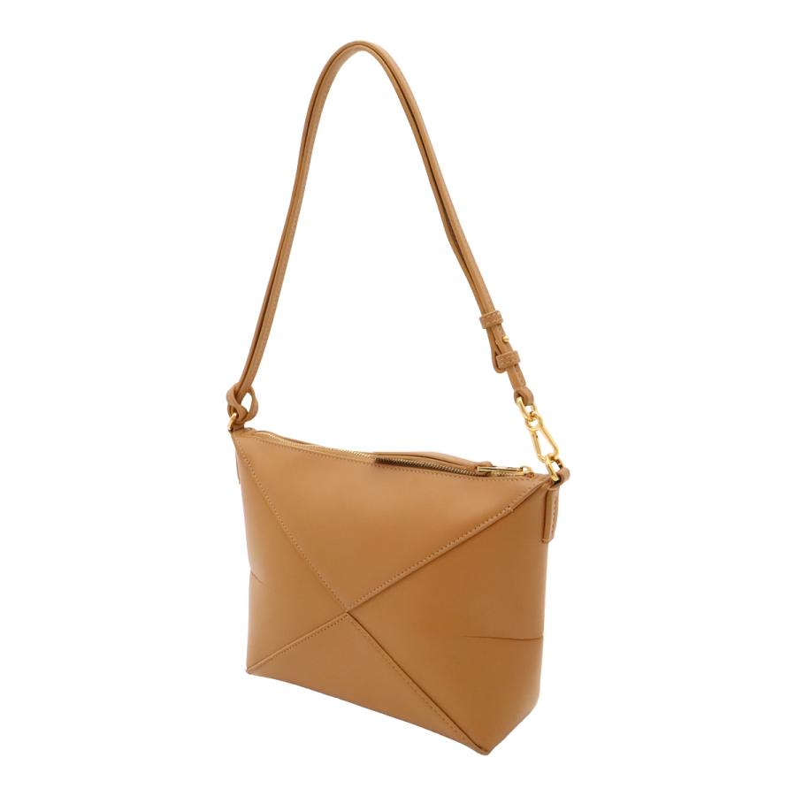 LOEWE ロエベ パズルフォルド ポーチ ショルダーバッグ 2WAY クラッチバッグ シャイニーナパカーフ ウォームデザート キャメル | LOEWE | 01