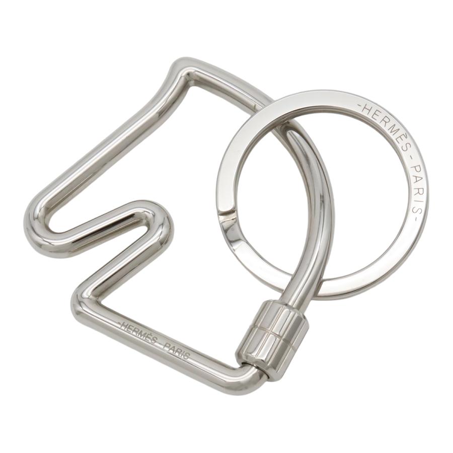 HERMES エルメス シュヴァル キーホルダー キーリング バッグチャーム 馬モチーフ メタル シルバー | HERMES