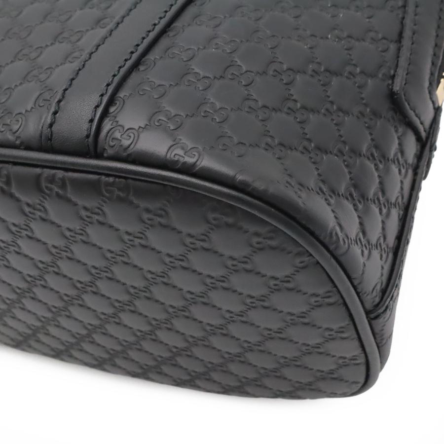 GUCCI グッチ マイクログッチシマ ハンドバッグ ミニバッグ 2WAY ショルダーバッグ レザー ブラック 黒 ゴールド金具 アウトレット品 | GUCCI | 02