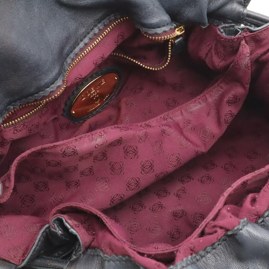 LOEWE ロエベ フラメンコ ショルダーバッグ ポシェット 斜め掛け 2WAY 巾着型 フリンジ タッセル ナッパレザー ブラック 黒 ゴールド金具 | LOEWE | 03