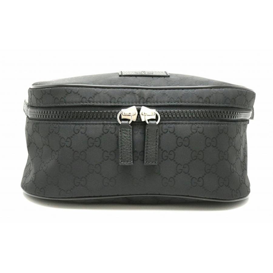 バッグ Gucci グッチ Ggナイロン ウエストバッグ ボディバッグ レザー ブラック 黒 シルバー金具 アウトレット品 4491 4991 K Blog Symplifica Mx