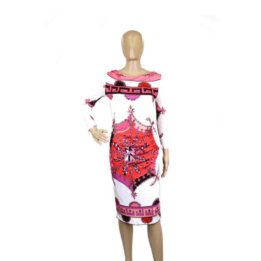 アパレル Emilio Pucci エミリオ プッチ ロング ワンピース プッチ柄 七分袖 レーヨン100 ピンク系マルチカラー 34 クリーニング済 中古 Blumin 通販 Yahoo ショッピング